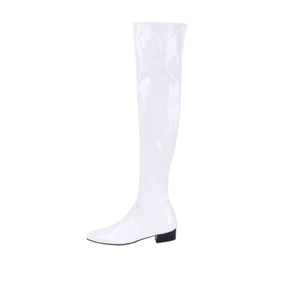 Juebong Boots on Clearance 2023 Thigh High Boots for Womens Over The Knee Patform Chunky Heel Stretch Long Fall Y2K Gogo Boots Fashion Pointed Toe Boots Low Block Heel Booties