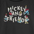 thumbnail image 2 of Junior's Mickey & Friends Distressed Retro Characters Sweatshirt Black Large, 2 of 4