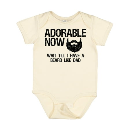 

Inktastic Adorable Now...Wait Till I Have a Beard Like Dad Gift Baby Boy Bodysuit