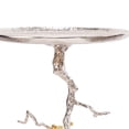 thumbnail image 3 of 28 Inch Accent Table, Artful Branch Like Frame, Gold Bird Accents, Silver, 3 of 3