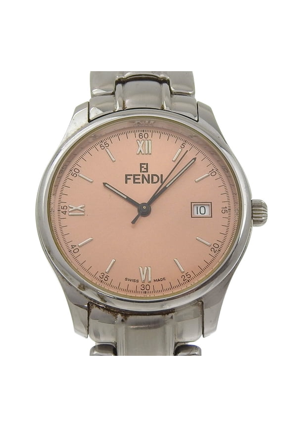 Pre-Owned Fendi Olologi Women's Watch 210G Stainless Steel Quartz Analog Bronze Dial