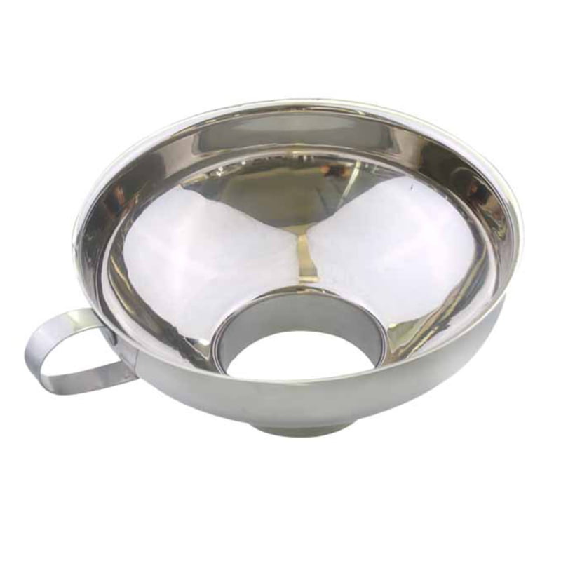 Stainless Steel Wide Mouth Canning Funnel Hopper Filter Cooking Tools 