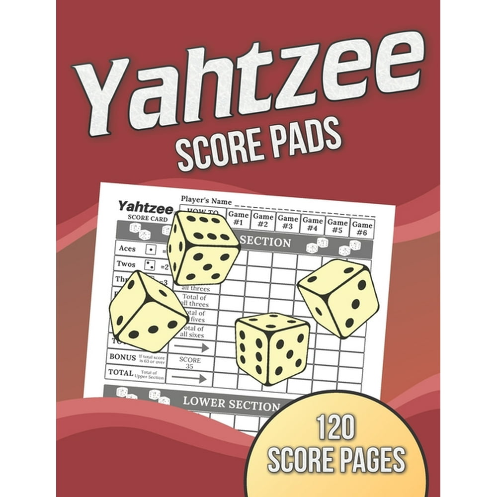 yahtzee score pads 120 score pages large print size 85