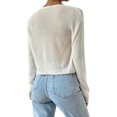 thumbnail image 4 of Women's Open-Front Cropped Knit Cardigan, Long Sleeve Lightweight Sweater, 4 of 5