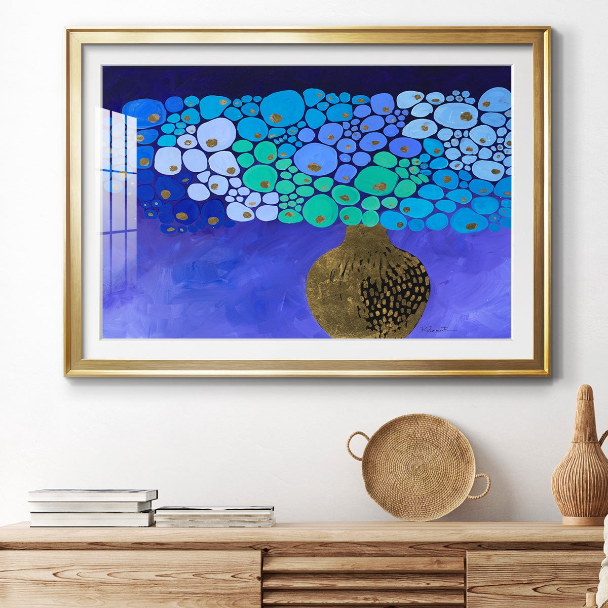 Blue Poppies II Premium Framed Print - Ready to Hang