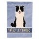 thumbnail image 1 of "Treasures Border Collie - Bandera de bienvenida para jardín, color blanco y negro, pequeña, multicolor" Caroline's Treasures BB5699GF, 1 of 1