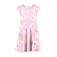 thumbnail image 5 of ATOGUTA Girls Long Dresses Ruffle Sleeve Tiered Swings A-Line Cute Midi Casual Sundress Size 4T-13. Multicolor, 5 of 5