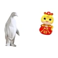 thumbnail image 1 of Escultura de pingüino, estatua de pingüino de resina, adorno de animal, estatua de serpiente, adorno artesanal creativo, adecuado para dormitorio, sal, 1 of 8