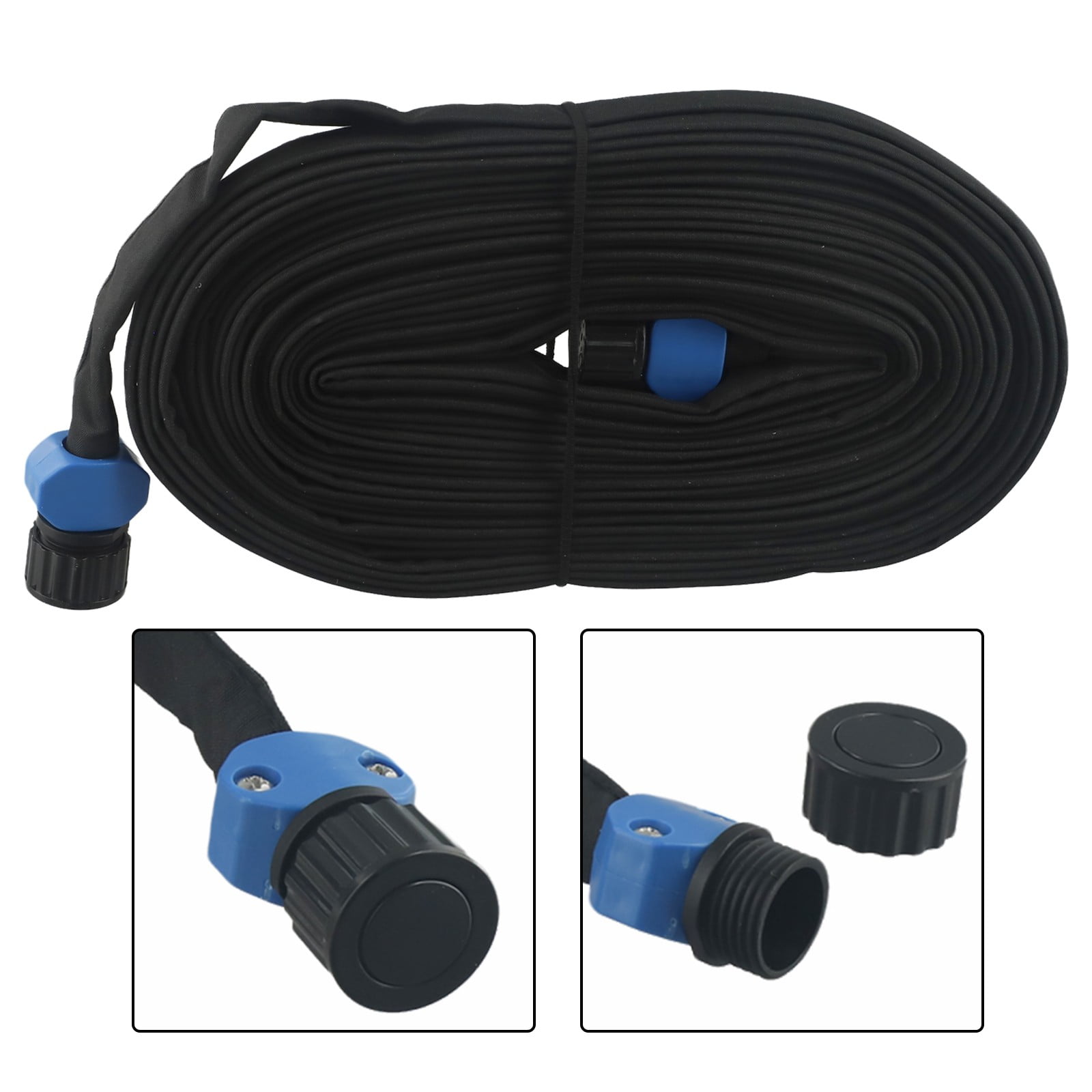 PVC Seepage Pipe Garden Hose Flexible Flat Soaker Hose Seepage Water Belt 50Ft Smile Home