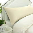 thumbnail image 2 of Reforzada Almohada Funda Suave 1800 Series, Cepillada Micro-fibra Largo Cuerpo Almohada Fundas Cubierta Crema 20 x54, 2 of 6