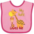 thumbnail image 3 of Inktastic My Aunt Loves Me Giraffe Boys or Girls Baby Bib, 3 of 4