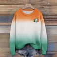 thumbnail image 5 of St. Patrick's Day Hoodie Sweatshirt for Women, Casual Long Sleeve Green Pullover with Irish Shamrock Print, 5 of 5