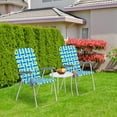 VINGLI Aluminum Patio Lawn Chairs Folding 1 Pack with Detachable Cup ...
