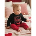 thumbnail image 6 of Loicainy Baby Toddler Boy Valentine’s Day Outfits 3 6 12 18 24 Months 2T 3T Long Sleeve Heart Letter Print Sweatshirt + Pants Clothes Set, 6 of 9