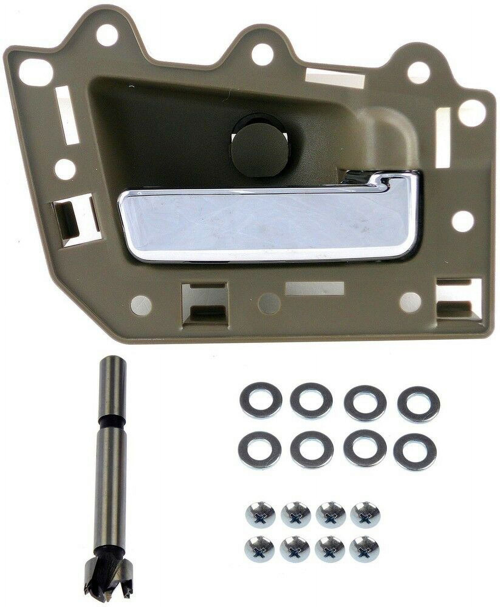 Dorman 82303 Rear Passenger Side Interior Door Handle for Specific Jeep Models, Chrome Lever; Brown Housing