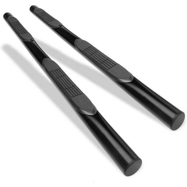 BETTER AUTOMOTIVE 3" Round Black Side Step Rails Side Bars Compatible