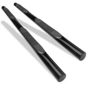 BA 3" Round Black Side Step Rails Side Bars Compatible with 2002-2006 Honda CRV Nerf Bars Running Board Steps