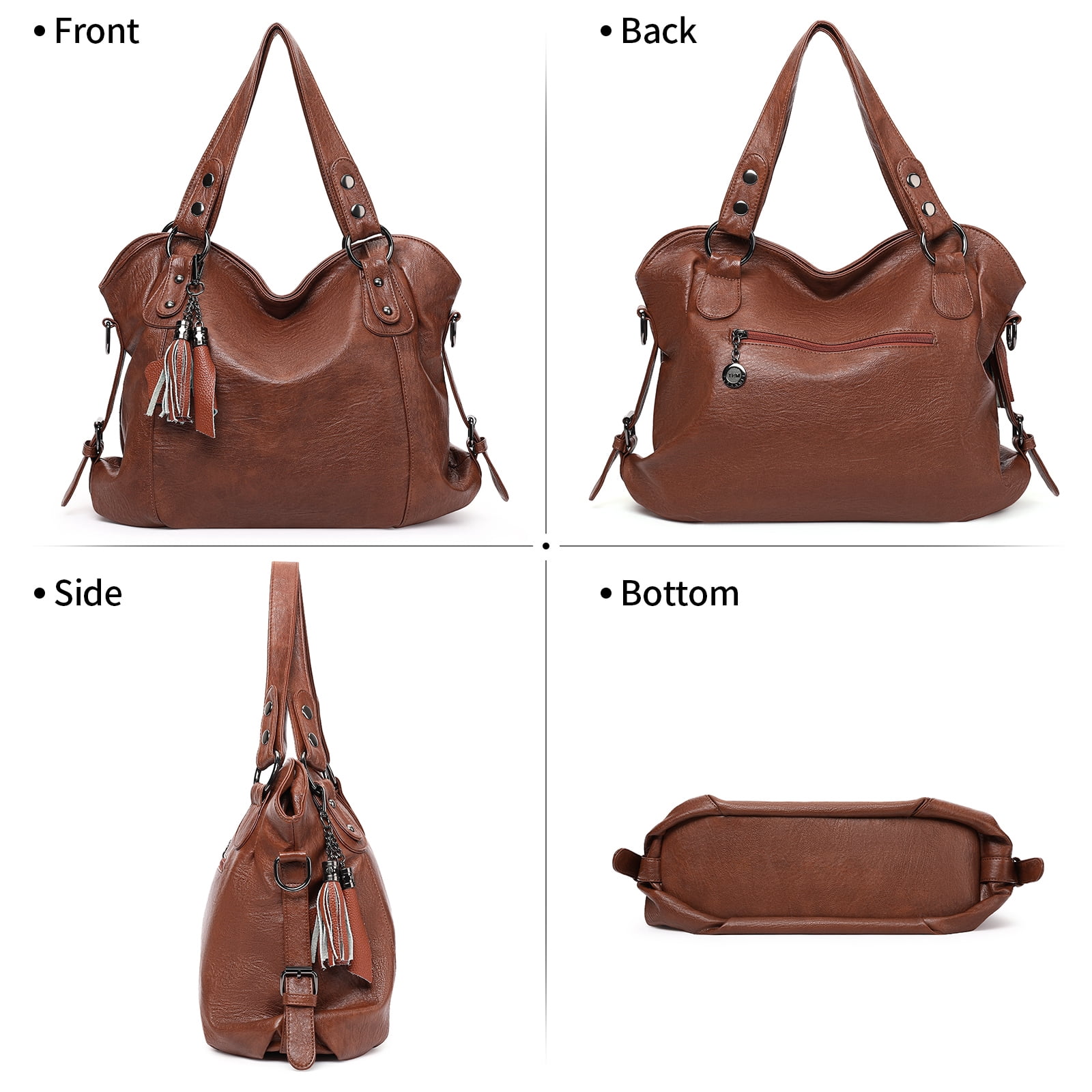 KALUNMA Tote Bag for Women Leather Shoulder Bags Fashion Hobo Bags Large Purse and Handbags with Adjustable Shoulder Strap