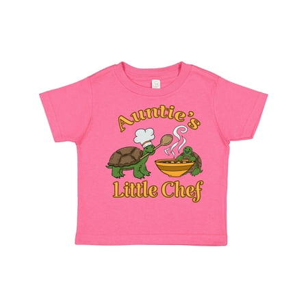 

Inktastic Auntie s Little Chef with Cute Turtles Gift Toddler Boy or Toddler Girl T-Shirt