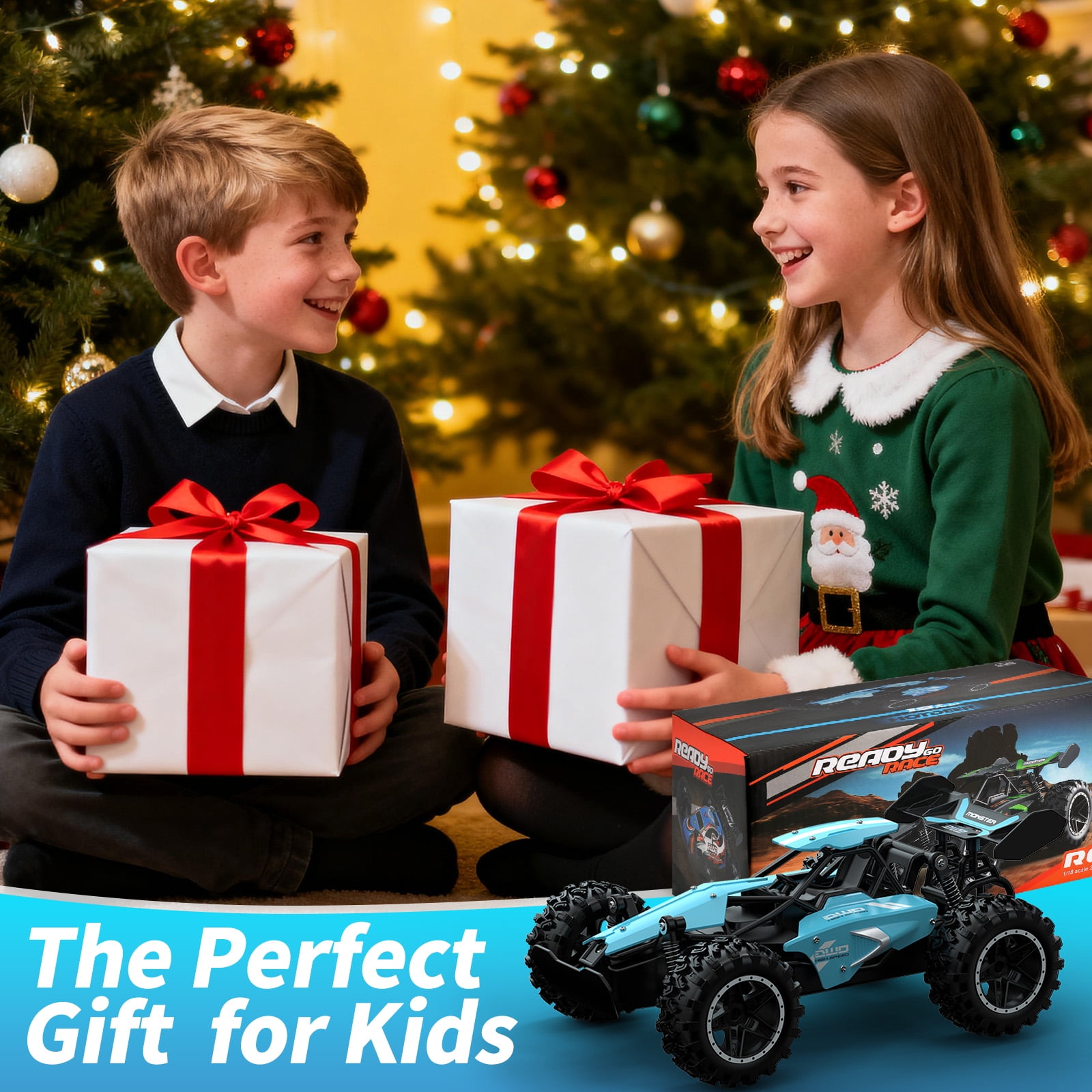 Kivdit Remote Control Car, 1:18 High Speed RC Cars, 20+ km/h Racing Car Toy for Boys & Girls Gifts for Kids