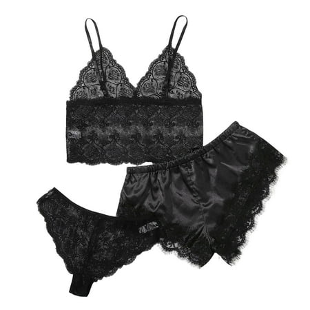 

Pajamas for Women Soft Comfy New Sexy Lace Lingerie Silk Underwear Sleepwear Underwear Pajamas Satin Fleece Pajamas Women Silk Womens Pajamas Set