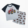 thumbnail image 2 of xaweyi Baby Boy Easter Outfits 6 12 18 24 Months 2T 3T 4T Toddler Boys Summer Clothes Short Sleeve Truck T-Shirt + Shorts 2Pcs Set, 2 of 9
