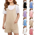 thumbnail image 3 of Ruyang Girls Rompers Wide Leg Shortalls Spaghetti Strap Jumpsuits Sleeveless Overalls Loose Short Rompers Wide Leg Jumpsuits, 3 of 8