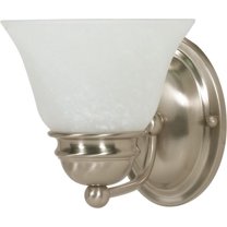 60/6077-Nuvo Lighting-Empire-1 Light Bath Vanity-6.25 Inches Wide by 6.13 Inches High-Brushed Nickel Finish