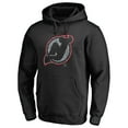 thumbnail image 2 of Men's Black New Jersey Devils Static Logo Pullover Hoodie, 2 of 3
