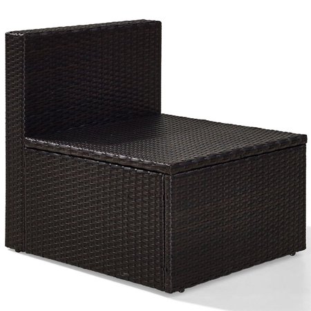 Crosley Palm Harbor Wicker Armless Patio Chair In Brown And Sand Walmart Canada