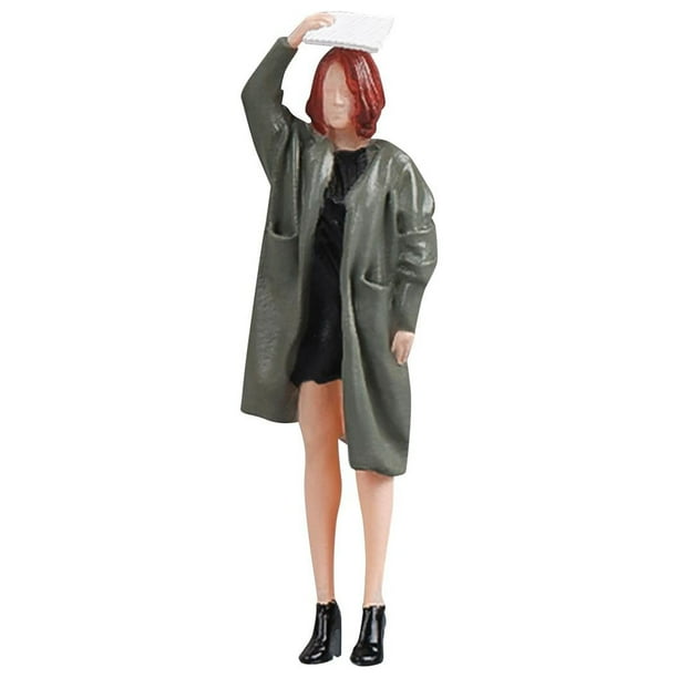 Figura a escala 1/32, accesorio de decoración Diorama, modelo de figura de personas para escenas en miniatura, modelo de tren, escena, señales de call Chica