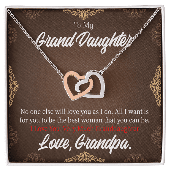 To Granddaughter Grandpa Encouragement Inseparable Necklace