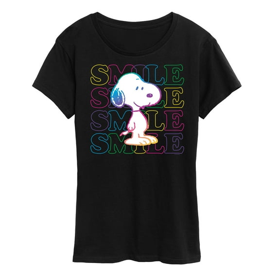 Peanuts - Smile Rainbow Snoopy - Women's Short Sleeve Graphic T-Shirt