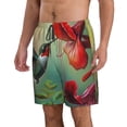 thumbnail image 2 of Fotbe Hummingbird Floral Paradise Trajes de Baño Estampados para Hombre, Shorts de Verano de Secado Rápido, Ropa de Playa, Bañadores-Large, 2 of 6