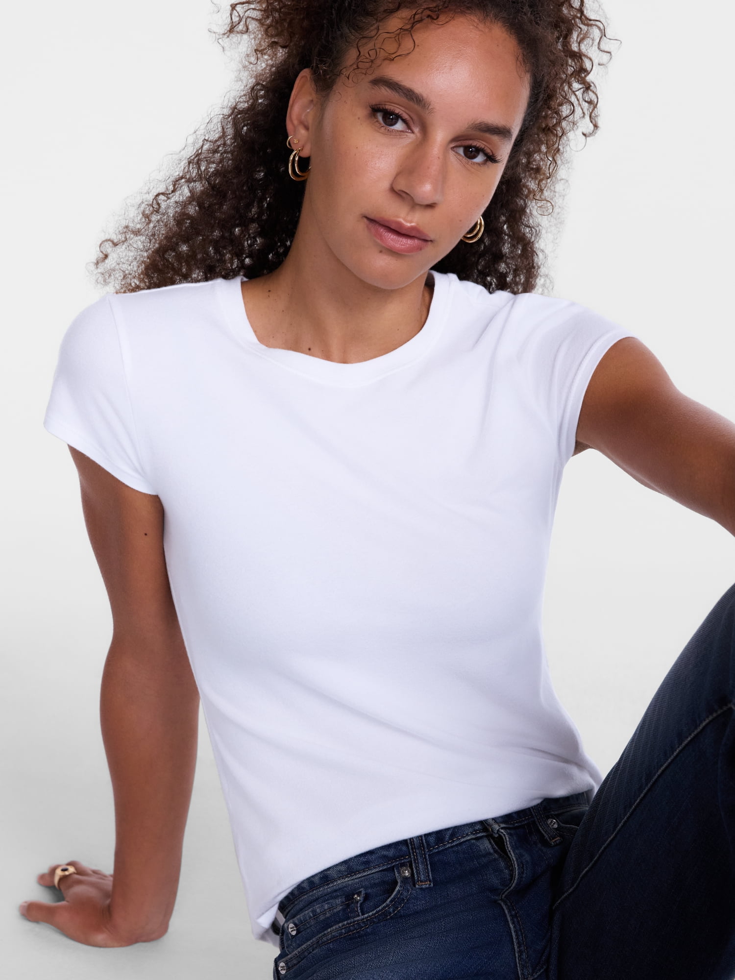 Scenario Women's and Women's Plus Tee with Short Cap Sleeves, Sizes XS-4X
