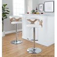 thumbnail image 2 of Gardenia Adjustable Bar Stool, Chrome Bar Stools, Bar Chairs, Swivel Bar Stools, Bar Stools Set of 2, 2 of 6