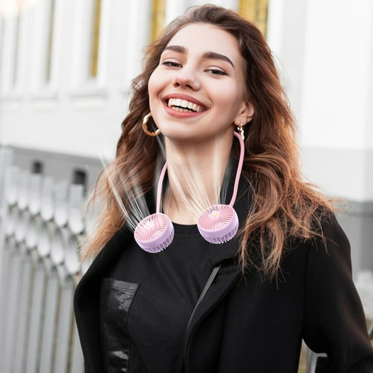 Tainini Portable Hanging Neck Fan ,Wearable Personal Fan, Battery