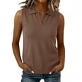 thumbnail image 2 of PNTUTB Fashion Tank Top for Women Sleeveless Top Casual Shirt Collar Solid-Color Minimalist Workwear Style Slim Breathable Comfortable Tank Tops, 2 of 6