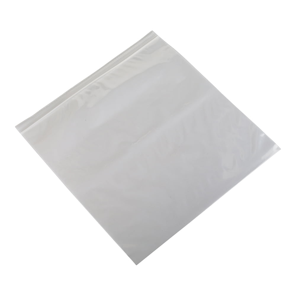 Bag Tek 8.2 x 3.4 x 10.6 inch Plastic Storage Bags with Handles, 100 Gusseted Zip Bags - See-Through, Heavy-Duty, Clear Plastic Zip Handle Bags, Reclo