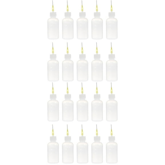 FRCOLOR 20 pcs Needle Tip Glue Bottles Plastic Dropper Bottles Applicator Bottles
