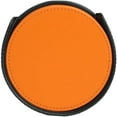 thumbnail image 3 of Faux Cuir 4 Pcs Orange avec Support Noir, 3 of 5