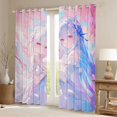 thumbnail image 2 of Feelyou Pink Anime Girl Black Out Curtains, Tokyo Princess Curtains Pack of 2 (42x63 Each), 2 of 6