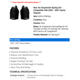 thumbnail image 2 of Rear Air Suspension Spring Set - Compatible with 2005 - 2007 Toyota Sequoia 2006, 2 of 2