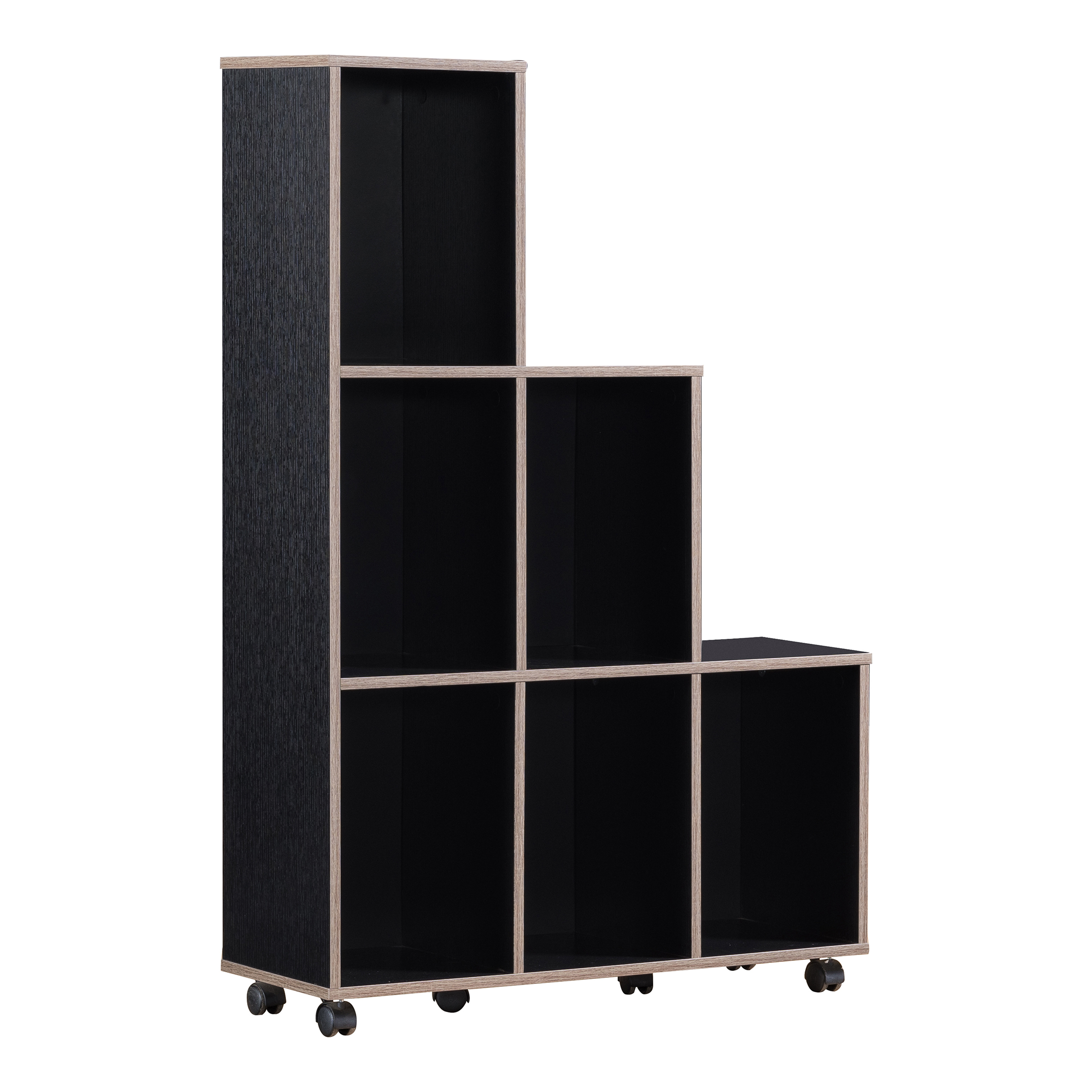 Furniture of America Chapin 6-Compartment Bookcase, Cappuccino
