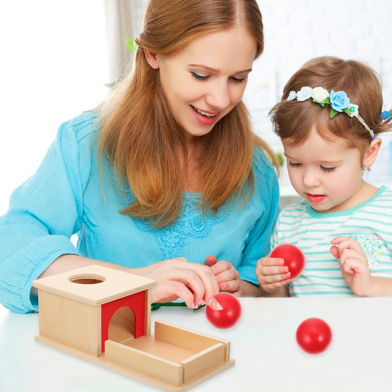 Box Target Montessori Toys Ball Wooden Educational Drop 6 Baby
