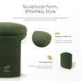 thumbnail image 5 of Furniture of America Thia Modern 18" Upholstered U-Shaped Stool, Saddle Brown, 5 of 10