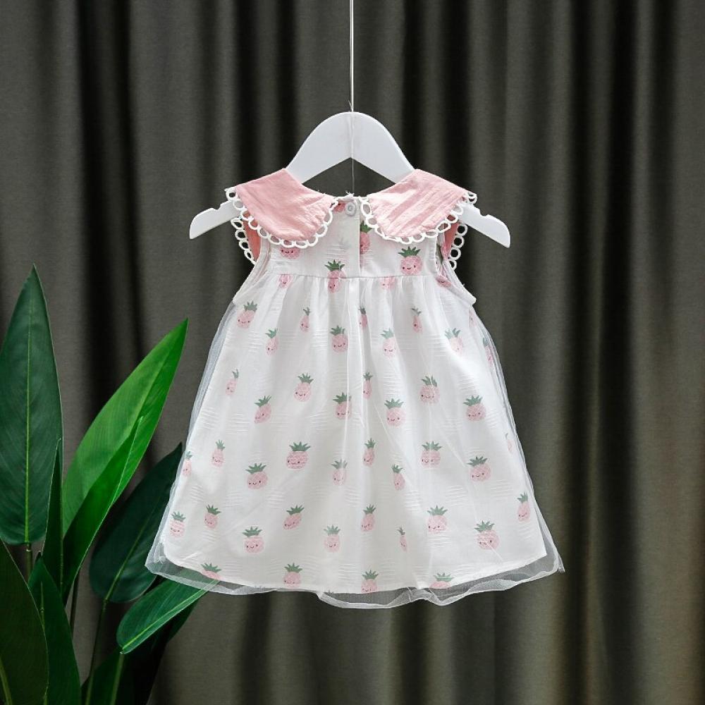 Zdmathe Cute Baby Girl Dress Solid Bow Lace Tulle Party Princess Dress Clothing Ineapple Dress For Toddler Kid Bebek Elbise Robe Bebe Walmart Com Walmart Com