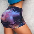 thumbnail image 5 of Athletic Shorts for Women, Dreamy Bioluminescent Axolotl C Seam Womens Shorts High Waisted Sport Running Workout Gym, 5 of 8