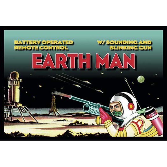 Remote Control Earth Man Fine art canvas print (20" x 30")