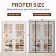 thumbnail image 4 of Magnetic Door Screen Fit Door Size 60 x 80 Inch, Durable Reinforced Fiberglass Mesh Curtain, Heavy Duty Screen Door with Full Frame Hook & Loop for Sliding Doors, Large Patio Door and French Door, 4 of 10